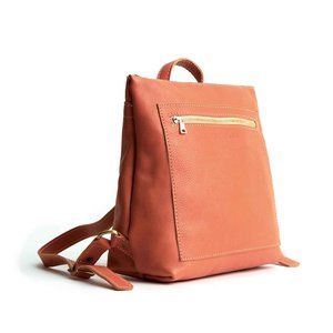 Portland Leather Goods backpack tote in Satsuma!